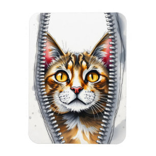 Magnet Flexible Aquarelle mignonne belle collection de chats moder