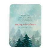 Magnet Flexible Aquarelle moderne Noël Forêt de neige d'hiver (Vertical)