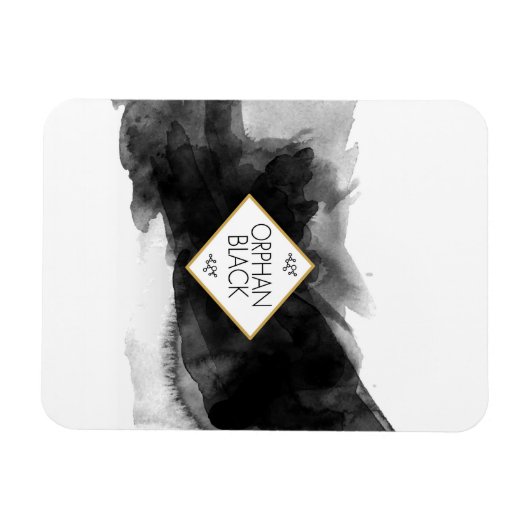 Magnet Flexible Aquarelle noire noire (Horizontal)