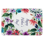 Magnet Flexible Aquarelle Peinte Florale Wreath Fête des Mères (Horizontal)