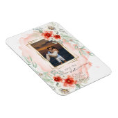 Magnet Flexible Aquarelle Persimmon Floral Photo Enregistrer la da (Côté Droit)