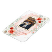 Magnet Flexible Aquarelle Persimmon Floral Photo Enregistrer la da (Côté Gauche)