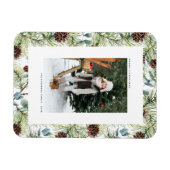 Magnet Flexible Aquarelle Pine et cônes de pin Noël (Horizontal)