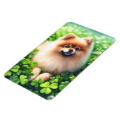 Magnet Flexible Aquarelle Poméranie Shamrocks verts Flexible (Côté Gauche)