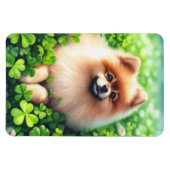 Magnet Flexible Aquarelle Poméranie Shamrocks verts Flexible (Horizontal)