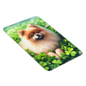 Magnet Flexible Aquarelle Poméranie Shamrocks verts Flexible (Côté Droit)