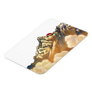 Magnet Flexible Aquarelle Retro Misty Mountain