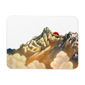 Magnet Flexible Aquarelle Retro Misty Mountain (Horizontal)