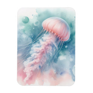 Magnet Flexible Aquarelle rose délicate Jellyfish Flexible