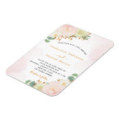 Magnet Flexible Aquarelle rose pâle rose or mariage (Côté Gauche)