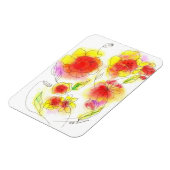 Magnet Flexible Aquarelle rouge et jaune abstraits (Côté Gauche)