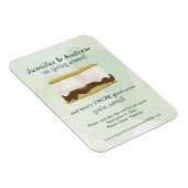 Magnet Flexible Aquarelle S'mores Green Save the Date (Côté Droit)