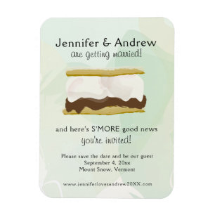 Magnet Flexible Aquarelle S'mores Green Save the Date
