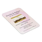 Magnet Flexible Aquarelle S'mores Pink Enregistrer la date (Côté Droit)