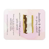Magnet Flexible Aquarelle S'mores Pink Enregistrer la date (Horizontal)