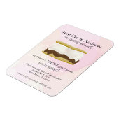 Magnet Flexible Aquarelle S'mores Pink Enregistrer la date (Côté Gauche)
