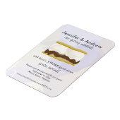 Magnet Flexible Aquarelle S'mores Purple Enregistrer la date (Côté Gauche)