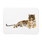 Magnet Flexible Aquarelle Tiger Repose (Horizontal)