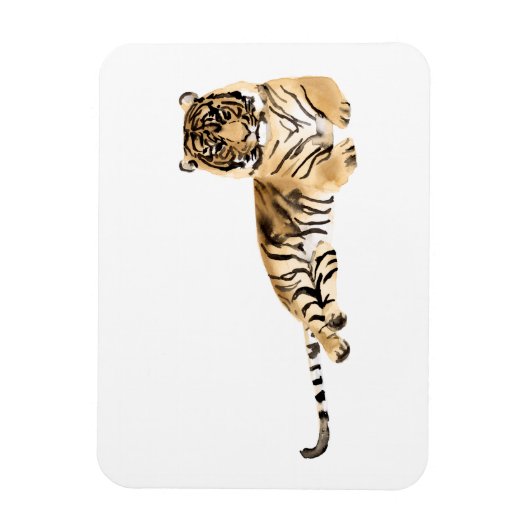Magnet Flexible Aquarelle Tiger Repose (Vertical)