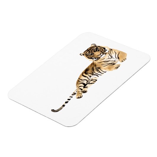Magnet Flexible Aquarelle Tiger Repose (Côté Gauche)