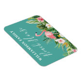 Magnet Flexible Aquarelle Tropical Floral Nom de famille Maison de (Côté Droit)