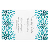 Magnet Flexible Aquarelle turquoise Chrysanthemum Enregistrer la d (Horizontal)