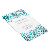 Magnet Flexible Aquarelle turquoise Chrysanthemum Enregistrer la d (Côté Droit)
