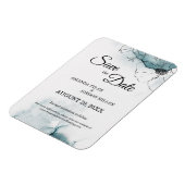 Magnet Flexible Aquarelle turquoise Esquisse Mariage Enregistrer l (Côté Gauche)
