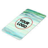 Magnet Flexible Aquarelle verte simple abstrait ajouter le logo te (Côté Gauche)