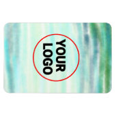 Magnet Flexible Aquarelle verte simple abstrait ajouter le logo te (Horizontal)