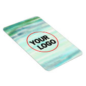 Magnet Flexible Aquarelle verte simple abstrait ajouter le logo te (Côté Droit)