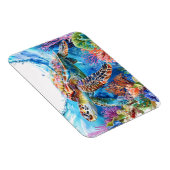Magnet Flexible Aquarelle Vibrante Tortue de mer Flexible (Côté Droit)