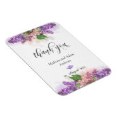 Magnet Flexible Aquarelle violette et rose Merci Lilac Fleurs (Côté Droit)