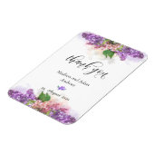 Magnet Flexible Aquarelle violette et rose Merci Lilac Fleurs (Côté Gauche)