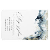 Magnet Flexible Aquarelle Waves Gold Mariage Modifier La Date (Horizontal)