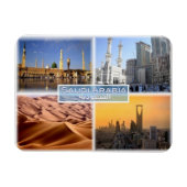 Magnet Flexible Arabie saoudite - Mosquée - Mecque - Rub Al Khali (Horizontal)