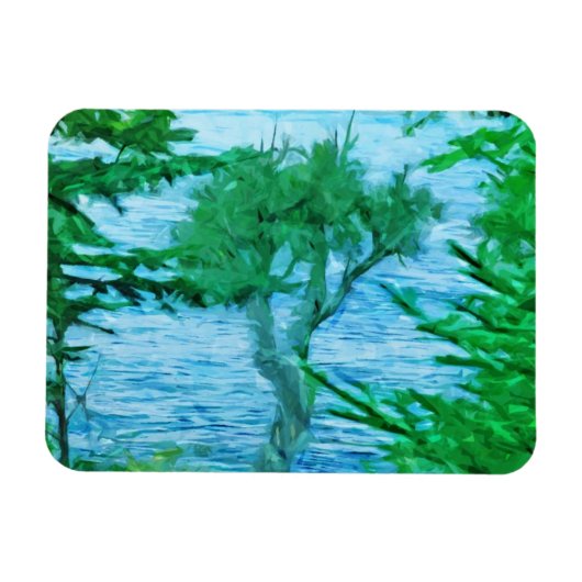 Magnet Flexible Arbre de l'esprit antique en Abstrait (Horizontal)