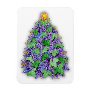 Magnet Flexible Arbre de Noël aux raisins de vin