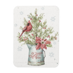 Magnet Flexible Arbre de Noël des fermiers au cardinal