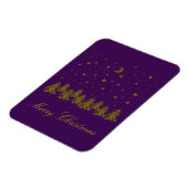 Magnet Flexible Arbre de Noël en or brillant, lune, étoiles sur vi (Côté Gauche)