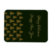 Magnet Flexible Arbre de Noël en or brillant pour Noël vert (Horizontal)