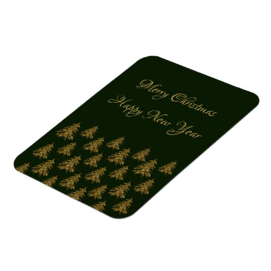Magnet Flexible Arbre de Noël en or brillant pour Noël vert (Côté Gauche)