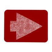 Magnet Flexible Arbre de Noël moderne - Rouge (Horizontal)