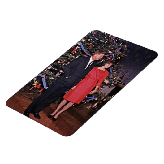 Magnet Flexible Arbre de Noël Président John Kennedy & Jacqueline (Côté Gauche)