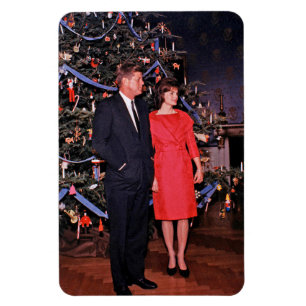 Magnet Flexible Arbre de Noël Président John Kennedy & Jacqueline