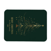 Magnet Flexible Arbre de Noël stylisé en or sur Arrière - plan fon (Horizontal)