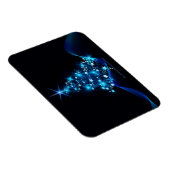 Magnet Flexible arbre de Noël stylisé SlipperyJoe bleu brillant s (Côté Droit)