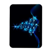 Magnet Flexible arbre de Noël stylisé SlipperyJoe bleu brillant s (Vertical)