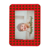 Magnet Flexible Arbre de Noël vert-rouge personnalisé (Vertical)