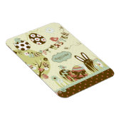 Magnet Flexible Arbre de Pâques et une ligne de linge avec lettres (Côté Droit)